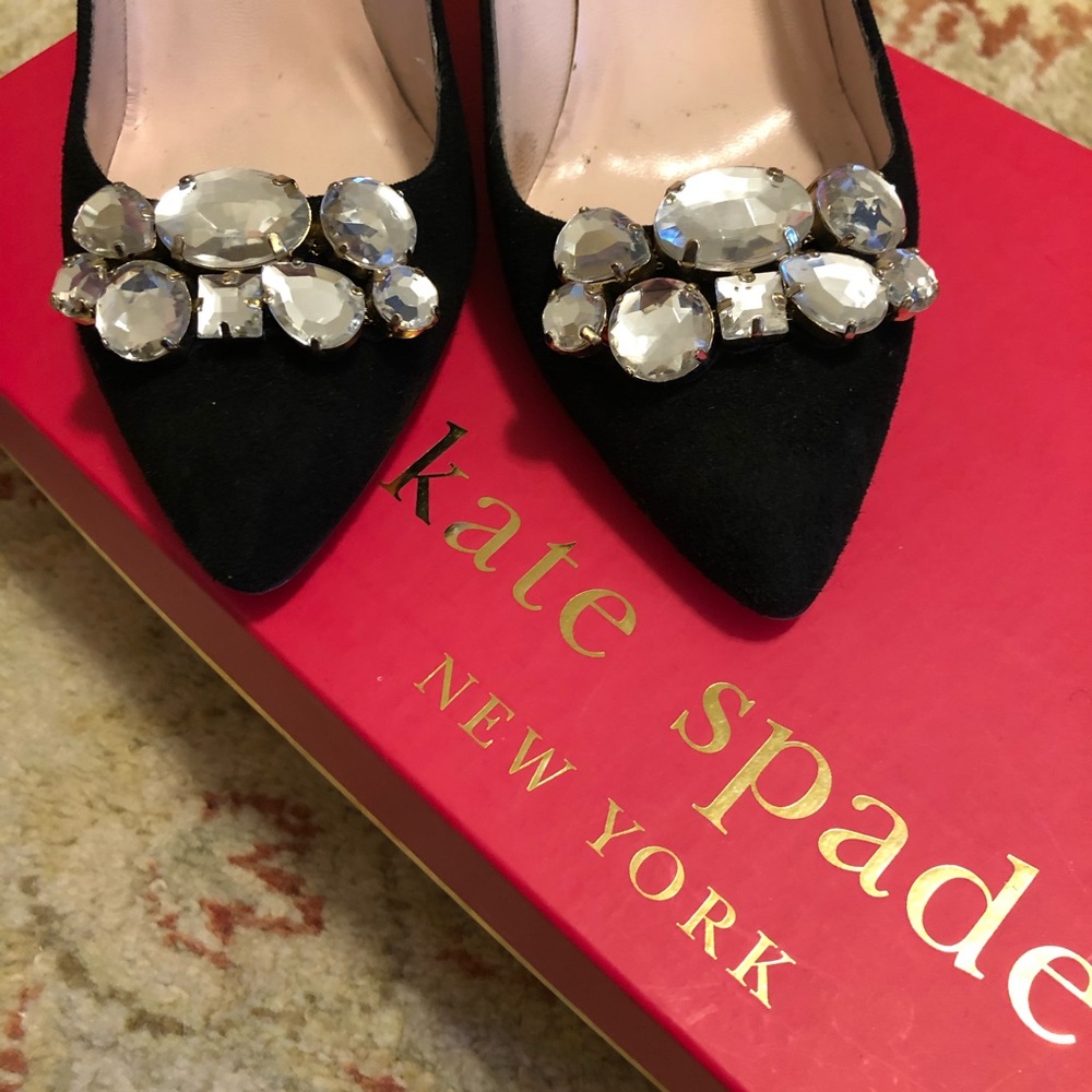 Kate Spade Women’s Size 5 Rhinestone Suede Pumps